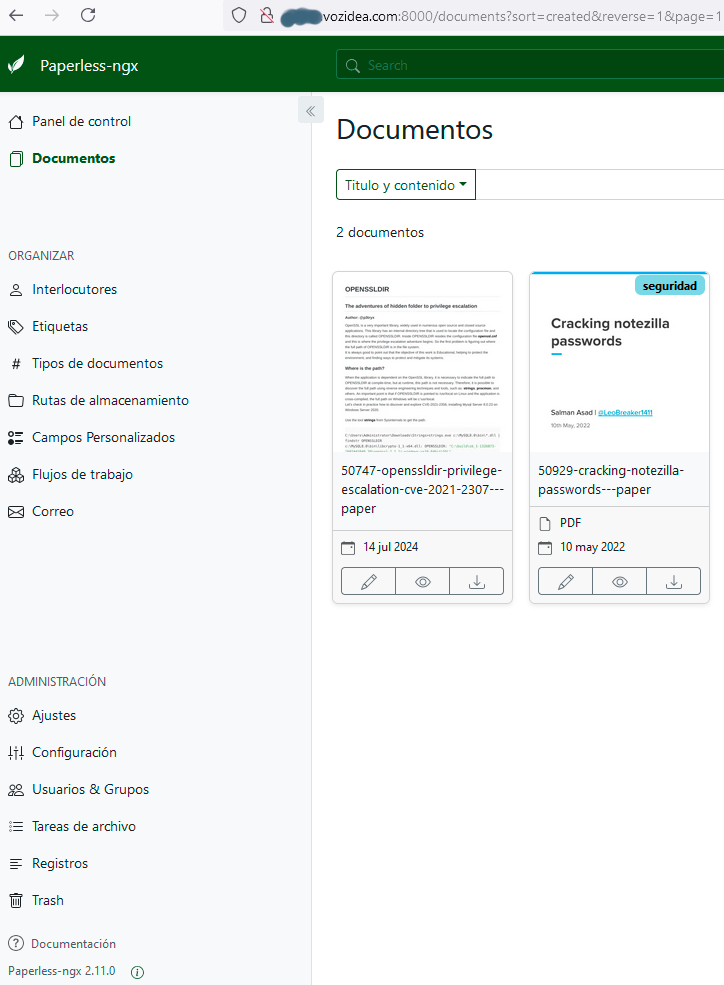 paperless-ngx interfaz web